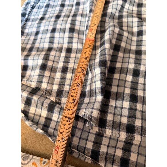 Carhartt Mens XXL Plaid Short Sleeve Button-Up Shirt Blue/White Cotton - Picture 3 of 7